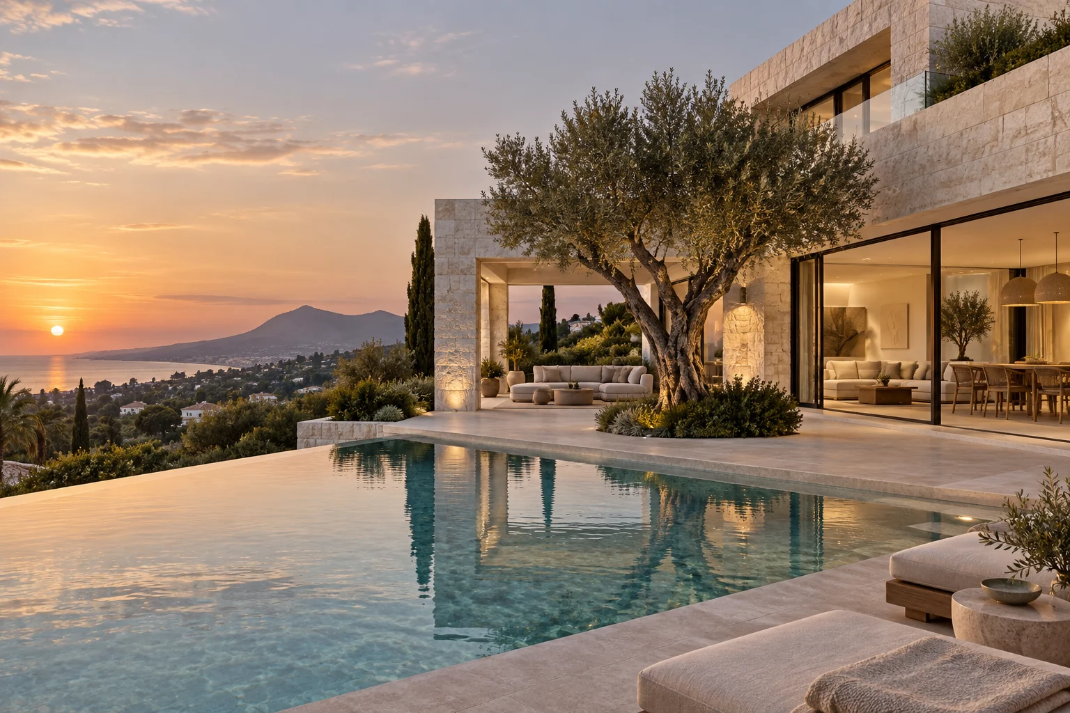Villa mediterránea contemporánea
